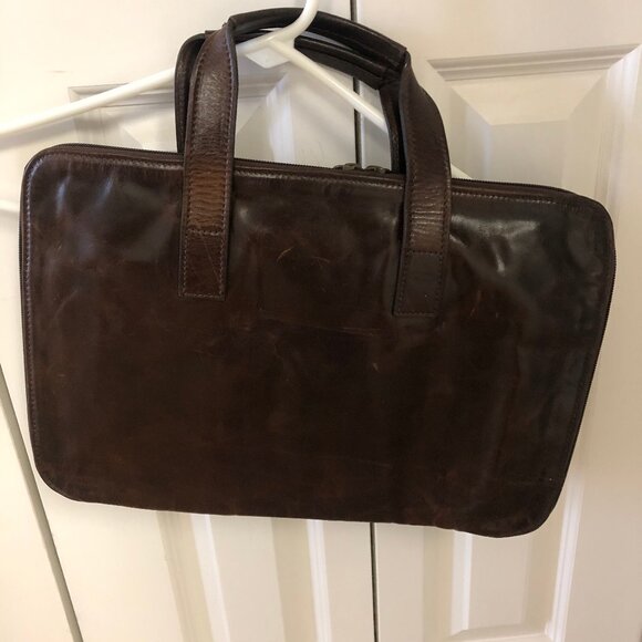 Moore & Giles Slim Portfolio Briefcase Brown Leather NEW with dust bag - Picture 11 of 12
